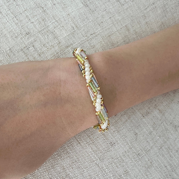 Iridescent Bloom Jewelry Making Kit | Bracelet - Charmé Studio