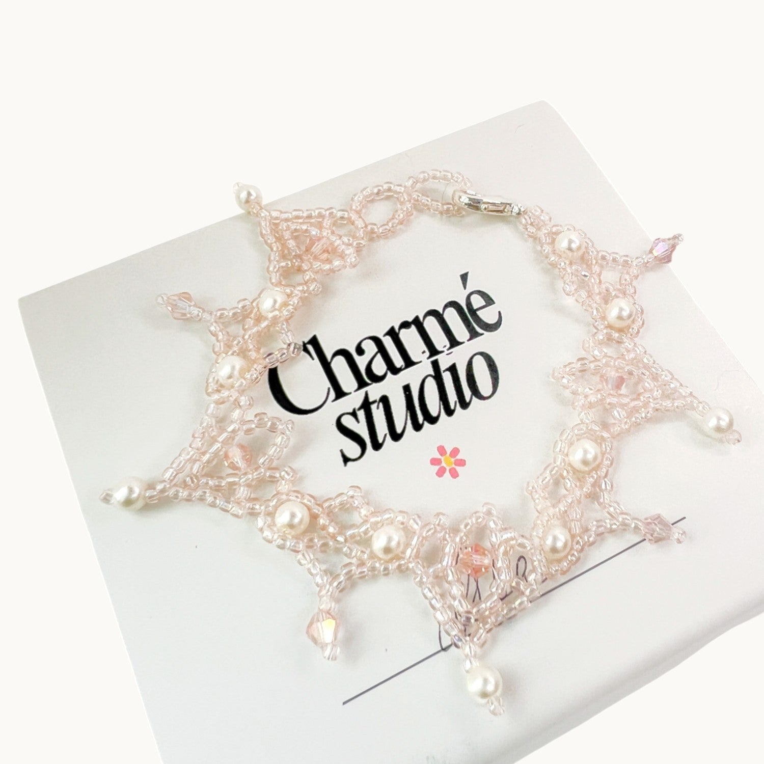 Rosé Lace Jewelry Making Kit | Bracelet - Charmé Studio