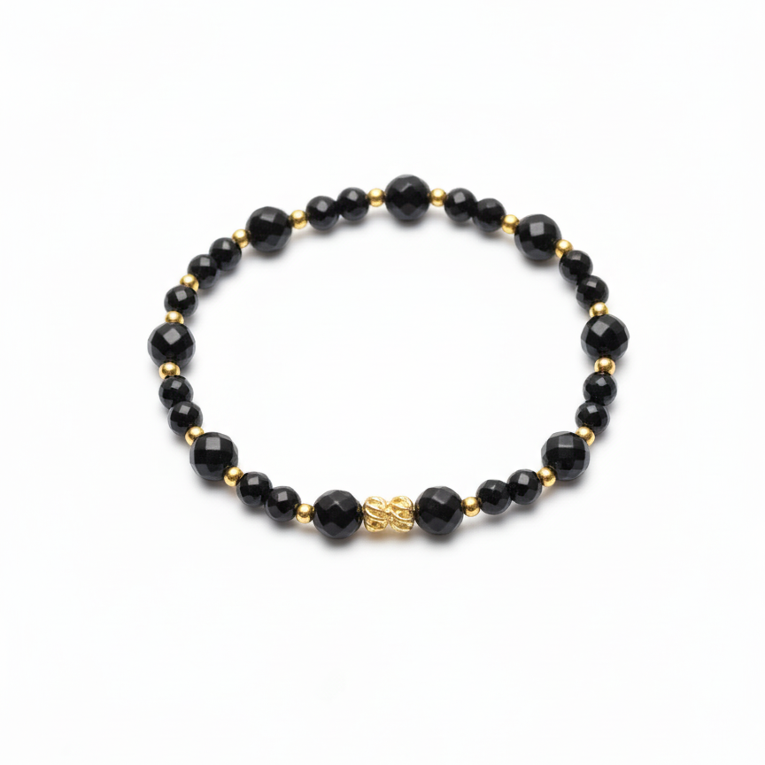Protection | Black Agate Gemstone Energy Bracelet