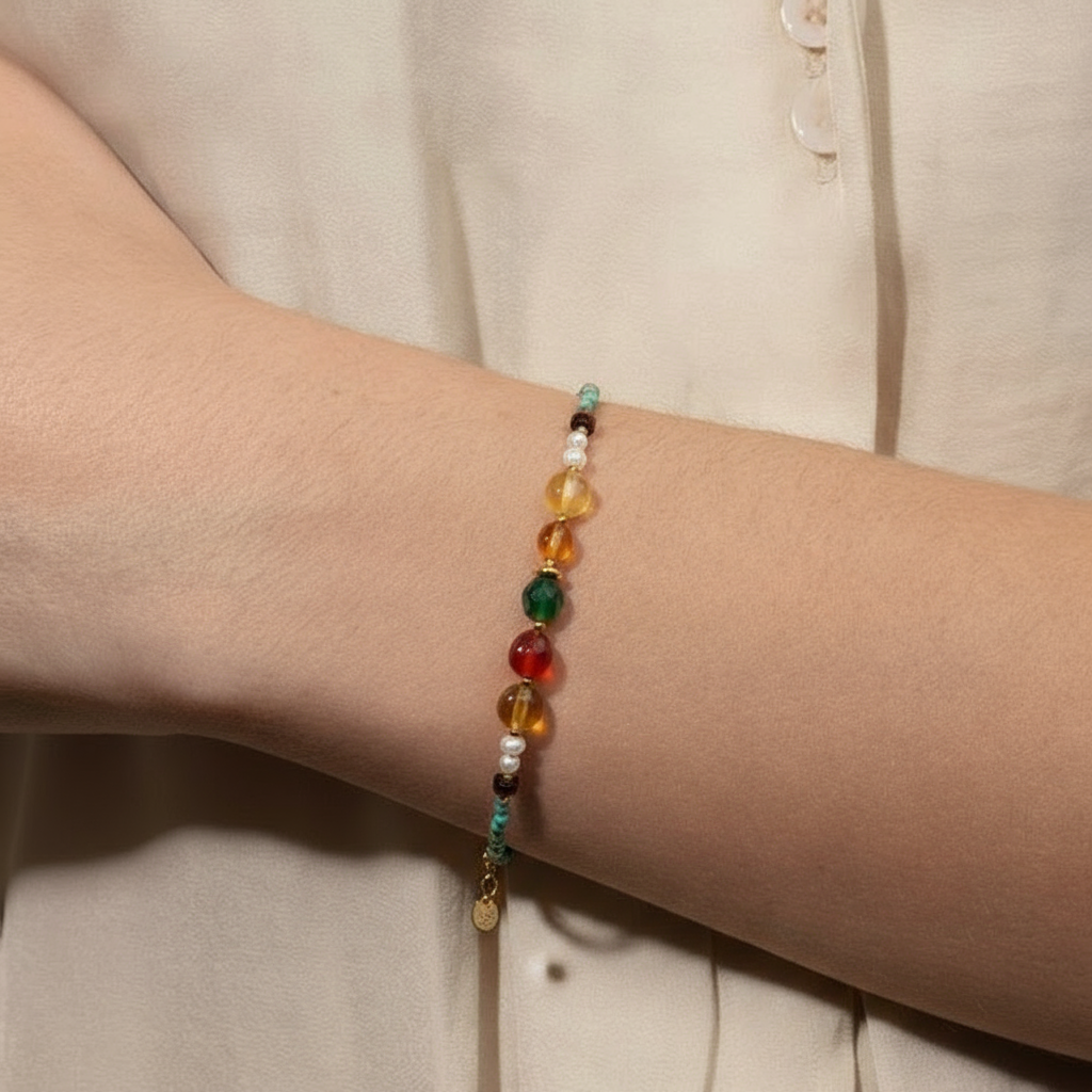 Harmony | Turquoise & Agate Gemstone Energy Bracelet