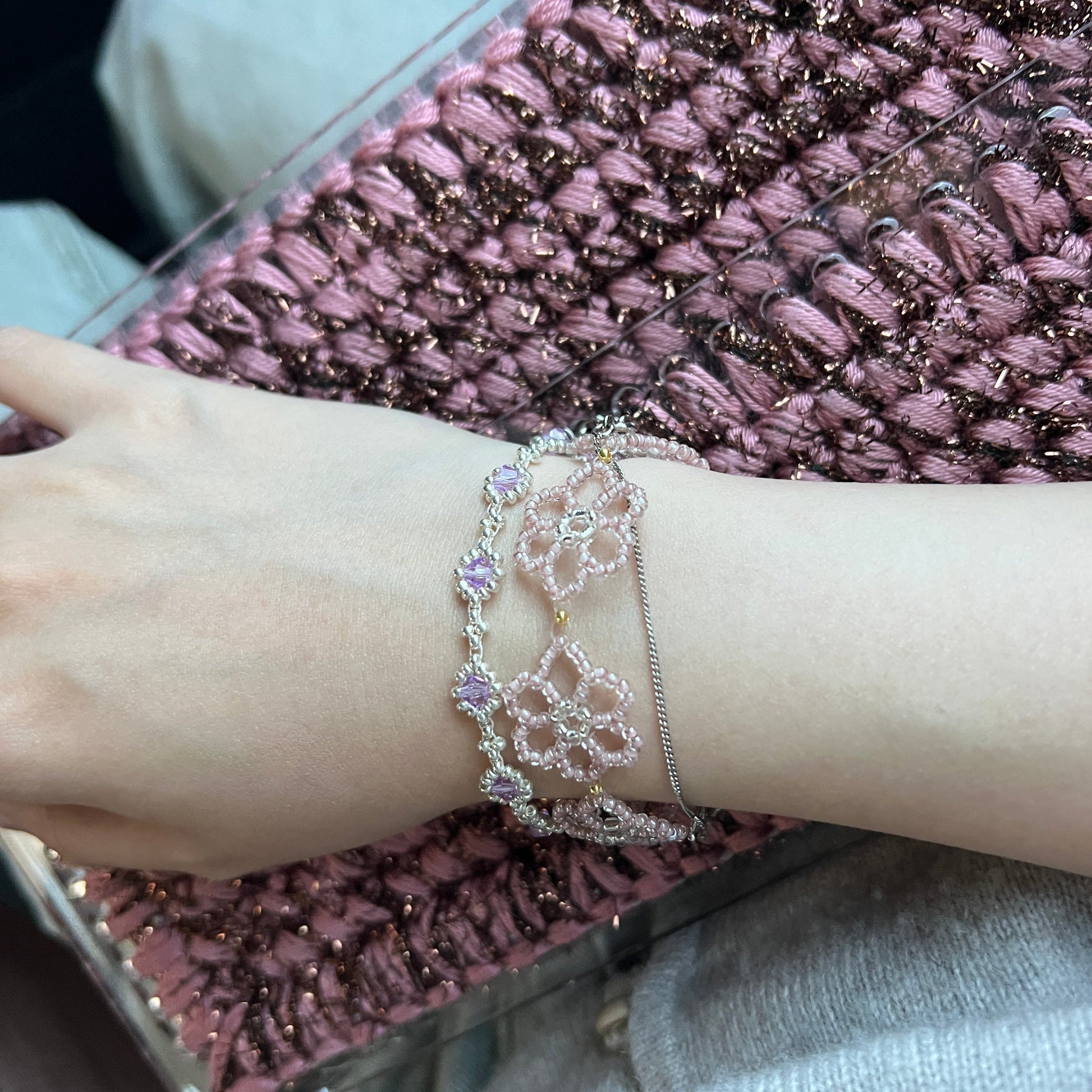 Cherry Blossom Beading Bracelet Making Kit | Bracelet - Charmé Studio