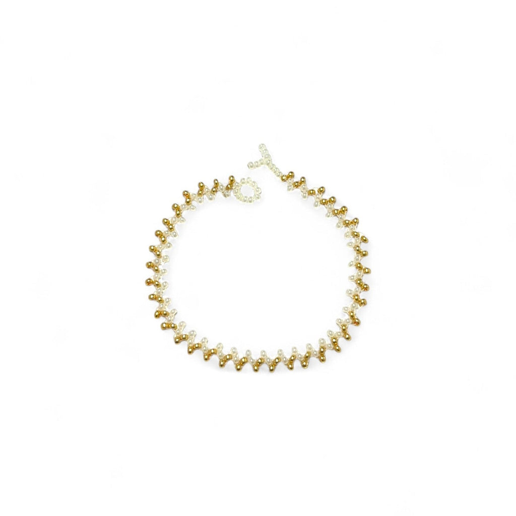Golden Dusk Pearl & Gold Bracelet Making Kit | Bracelet - Charmé Studio