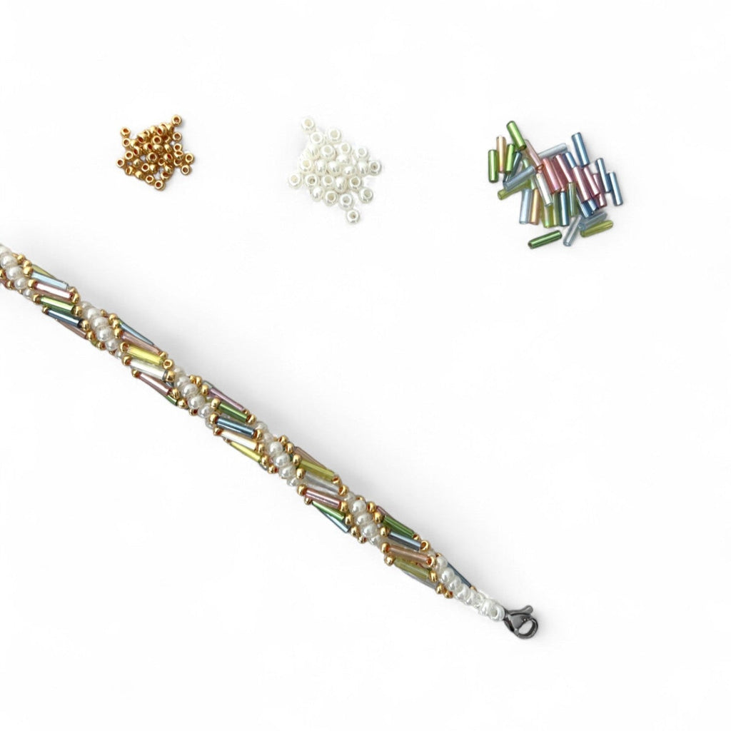 Iridescent Bloom Jewelry Making Kit | Bracelet - Charmé Studio