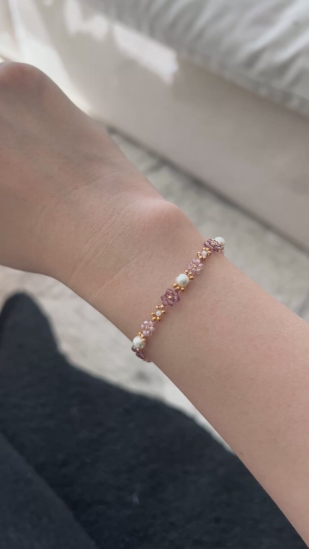 Lilac Bloom — Purple & Gold Bracelet Making Kit