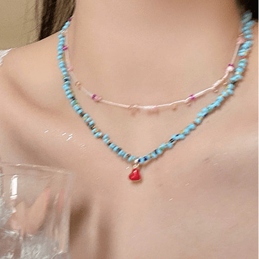 Starlight Carnival Necklace Set | Dainty Summer Jewelry | Colorful Layered Choker | Sweet and Edgy Dopamine Necklace - Charmé Studio