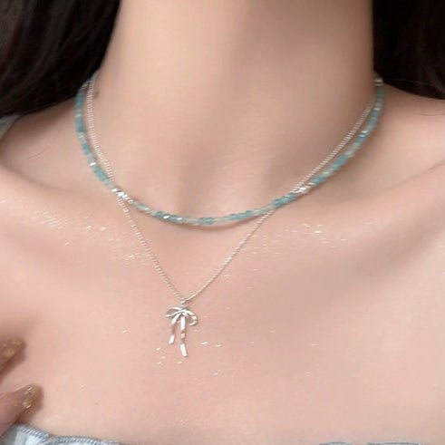 Sugar Petal Dainty Beaded Necklace | Whimsical Coquette Layering Jewelry - Charmé Studio